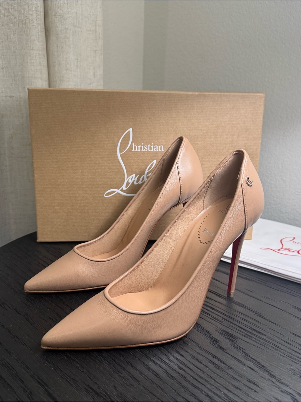 Christian Louboutin Sporty Kate 100 Pumps Nappa Nude 37